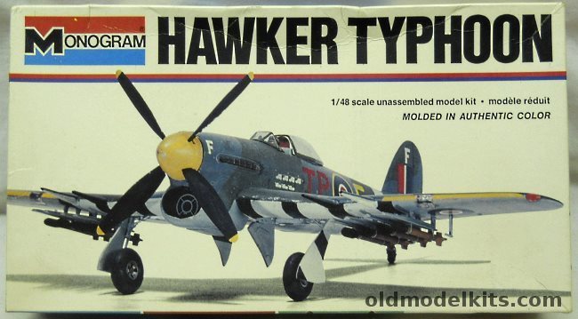 Monogram 1/48 Hawker Mk 1B Typhoon - 3 RAF Squadrons - White Box Issue, 5303 plastic model kit